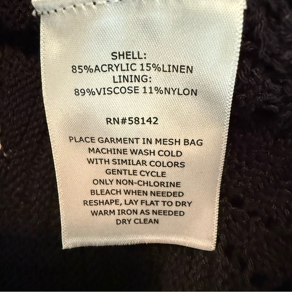 Luxely Wilder Sleeveless V-Neck Knit Midi Scalloped Hem Dress Black S - Picture 10 of 13